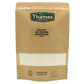 Organic Self Raising White Flour 500g - Unbleached, High Protein, No Additives or Preservatives, Suitable for Baking Cakes, Bread, and Pastries - Thames Organic