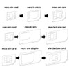 KEQAR 3 Set 4 in 1 Nano SIM Card Adapter,