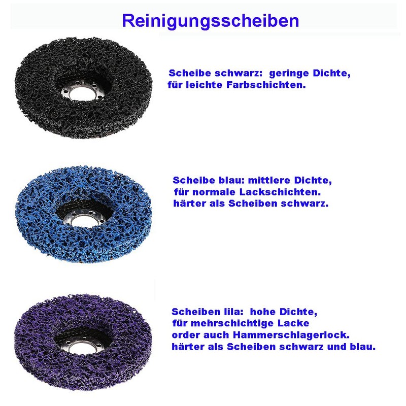 GOODWAY Cleaning Discs Set │ 5 Pieces Mix │ Diameter