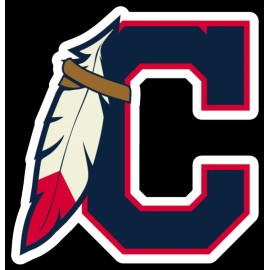 Cleveland Indians C type logo with feather Die-Cut MAGNET