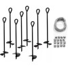 Ashman Online 8 Pack Ground Anchor 15 Inch Auger With