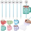 Fuyoooo 6 Sets Christmas Notepad with Marshmallow Pencils and HOT
