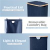 LONBET Laundry Basket with Lid, Made from Breathable Fabric |