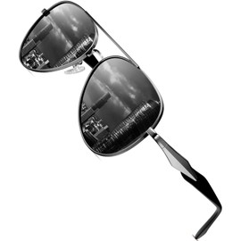 HENGOSEN Aviator Sunglasses Men's Sunglasses Pilot Sunglasses: Sunglasses Men Vintage Metal Frame Sun Glass, 02-Gunmetal/Grey