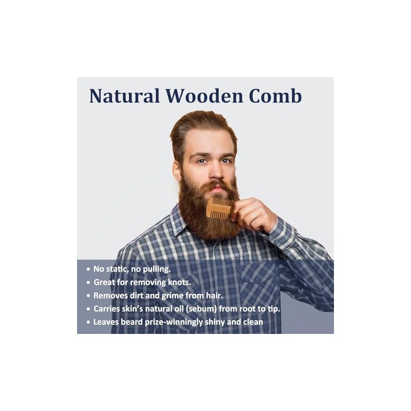 Kit de Cuidado de Barba para Hombres, Set de Aseo