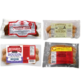 Creole Foods of Louisiana - Smoked Boudin Sampler Kit: Taste the Finest Smoked Boudin from The Best Stop, Richards, Comeaux's, and Foremans in One Package