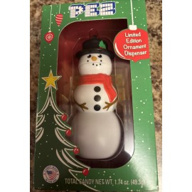Pez Limited Edition Snowman Ornament Candy Dispenser w/Candy New