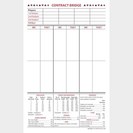 Contract Bridge Score Pads, Large Size (3 Pads, 50 Sheets Each) Enjoy The Original! Proudly Made in The USA.