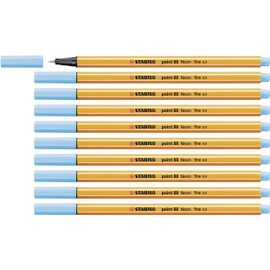 Fineliner - STABILO point 88 - Pack of 10 - Neon Blue