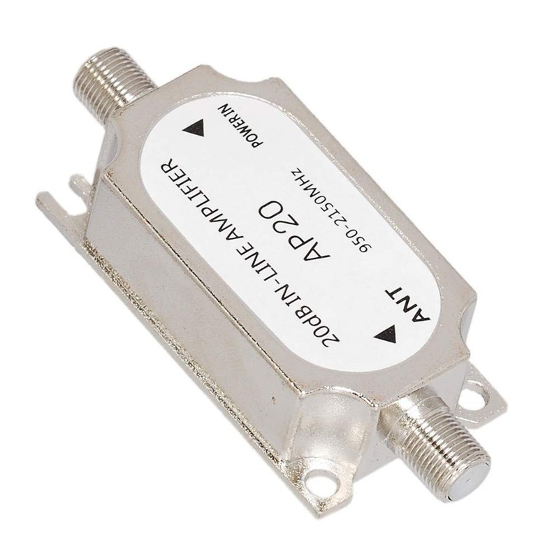 SaferCCTV Satellite 20Db Gain Inline Amplifier 950-2150MHZ Satellite Signal Booster