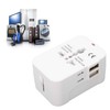 Multifunctional Power Converter with USB Ports Universal Adapter Socket 100‑240VAC
