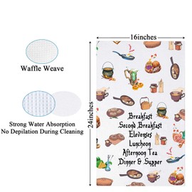 PXTIDY Movie Inspired Kitchen Decor Second Breakfast Kitchen Dish Towel Second Breakfast Club Gift Dinner Supper Tea Towel