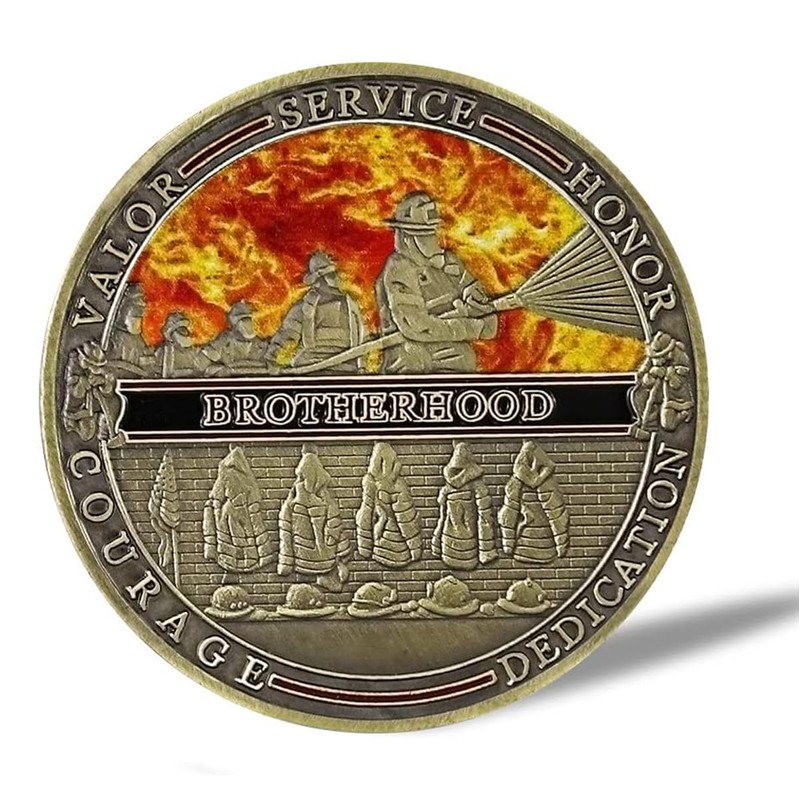 Firefighter Challenge Coin Fire Rescue Prayer Coin