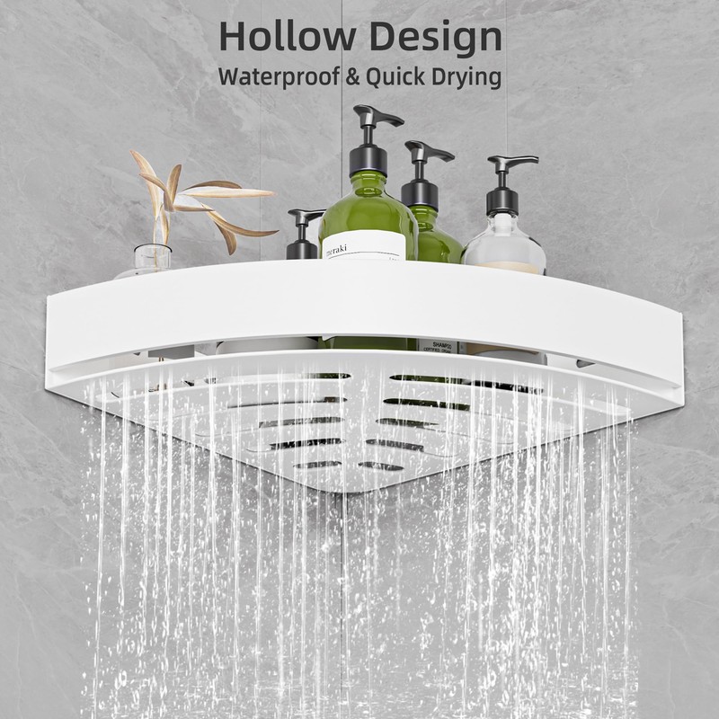 Wisfame Aluminium Shower Corner Shelves - Rustproof Shower Caddy No