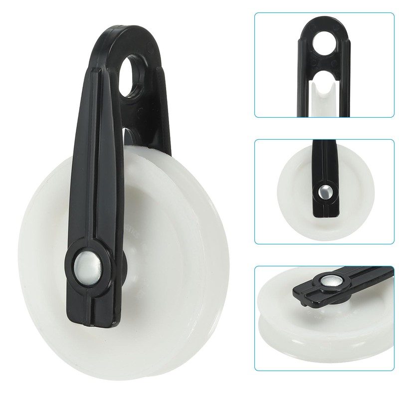 PATIKIL Nylon Clothesline Pulley, 2Pcs 2 Inch Diameter Outdoor Puller