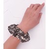 Embellished Sparkly Black Crystal Scrunchie Hair Tie Ponytail Holder Accessory