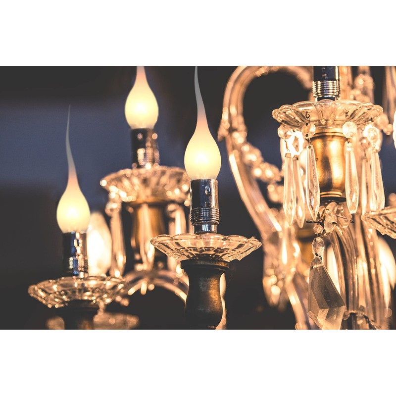 GOOTHY Silicone Dipped Candle Light Bulbs, Clear Silicone 5 Watts
