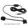 Cantilever Microphone Cable Earphone Audio Cable with Volume Control Mute