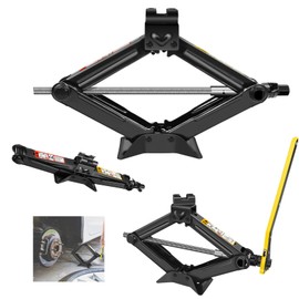 Car Jack Kit | Scissor Jack for Car 2 Ton / 4,409 lbs - Portable Tire Jack Tool Kit | Ideal for SUV and Auto - Universal Car Emergency Kit (Scissor Jack+Lug Wrench) - Women/Elderly Friendly