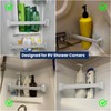 Adjustable RV Shower Corner Storage Bar- Durable Aluminum RV Corner