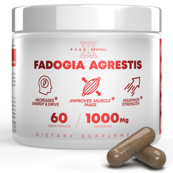 Peak Revival-X Fadogia Agrestis 1000mg Per Serving Supplement - Potent
