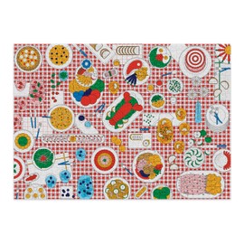 Cloudberries Feast – Colourful Food Jigsaw Puzzle for Adults (1000 Pieces). Detailed Modern Puzzle for Foodies Featuring Tasty Snacks on a Challenging Tablecloth Design. Made in Europe.