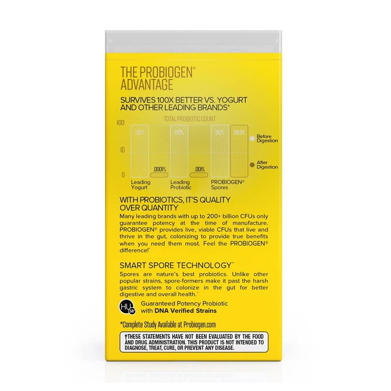 Probiogen Daily Digestive Balance Probiotic, Digestive Supplement, 30 Count Capsules