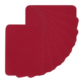 PATIKIL Fabric Iron-on Patches, 15Pcs 5x4 Inch Inside & Outside Strong Glue 100% Cotton Repair Patches Kit for Clothing Pants Mending and Decorating, Maroon Red