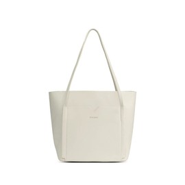 Pixie Mood Clara 10.5 x 12.75 Vegan Leather Tote Bag, Coconut Cream