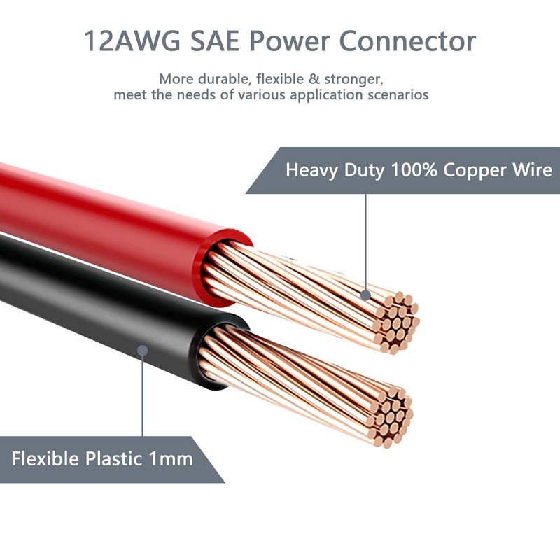 CERRXIAN 14AWG XT60 Male to DC 5.5mm x 2.5mm Male