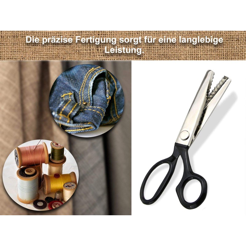 InstrumenteNrw Pinking Shears, Fabric Scissors, Textile Scissors, Zigzag Scissors, Dressmaking