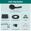 HIbbent All Metal Black Shower Faucet Set 10" High Pressure