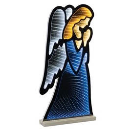 Melrose LED 3D Angel Christmas Tunnel Light - 24.5"" - Blue and White, Black