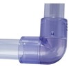 Clear PVC Pipe Fitting (bluish tint): 90 Degree Elbow, Schedule