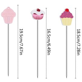 Baking Skewer 3 PCS Stainless Steel Cake Testing Needles Cake Skewer Tester Practical Cake Tester Cake Needle Sticks Kitchen Baking Gadgets
