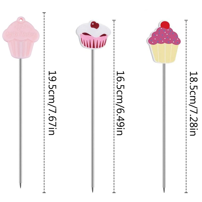 Baking Skewer 3 PCS Stainless Steel Cake Testing Needles Cake