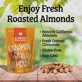 Almond Brothers Roasted Almonds - Hand Crafted Cinnamon Glazed Roasted Almonds, Gluten-Free, Non-GMO, Candied Almonds, Gourmet Almond Snack - Cinnamon Roasted Almonds, (5oz, 3 Pack)