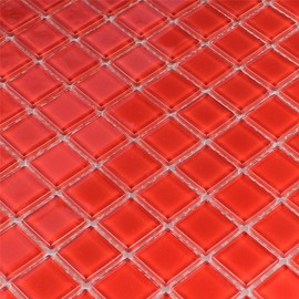 Glass Mosaic Tiles Red