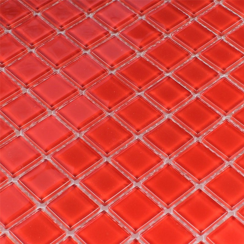 Glass Mosaic Tiles Red