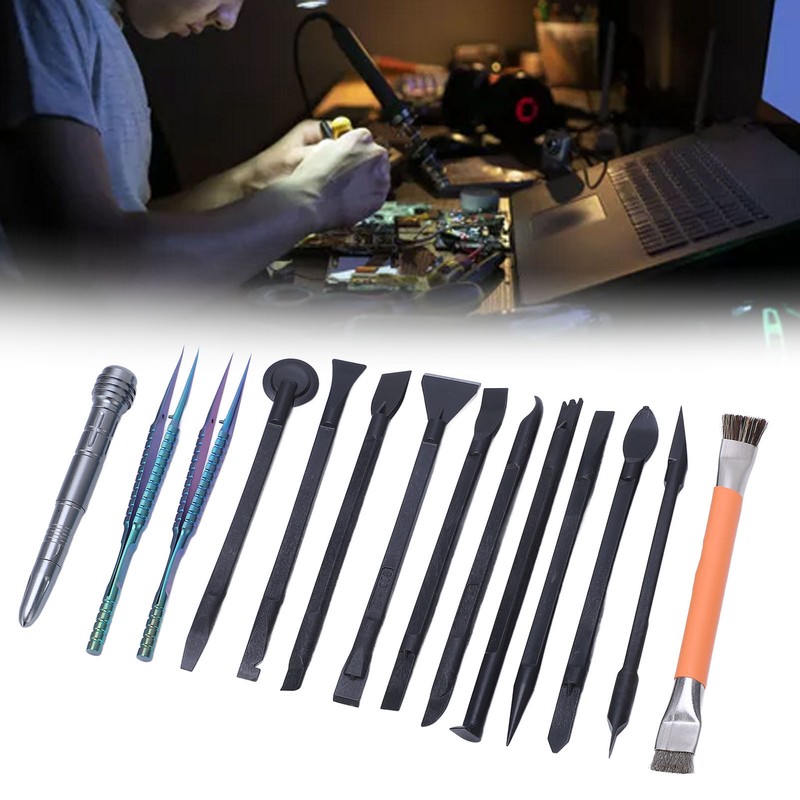 14 Pcs Electronics Repair Tool Kit Spudger Screen Breaker Brush