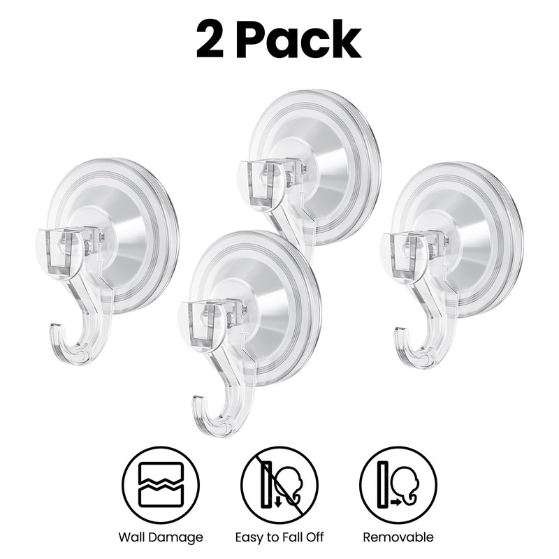 ONLYQIQIU Suction Hooks, Plastic Vacuum Seamless Sucker Hook Heavy Duty
