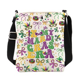 ENSIANTH Mardi Gras Crossbody Purse In My Mardi Gras Era Printed Shoulder Bag Festive Carnival Purse for Party & Travel (2548 Mardi Gras C)
