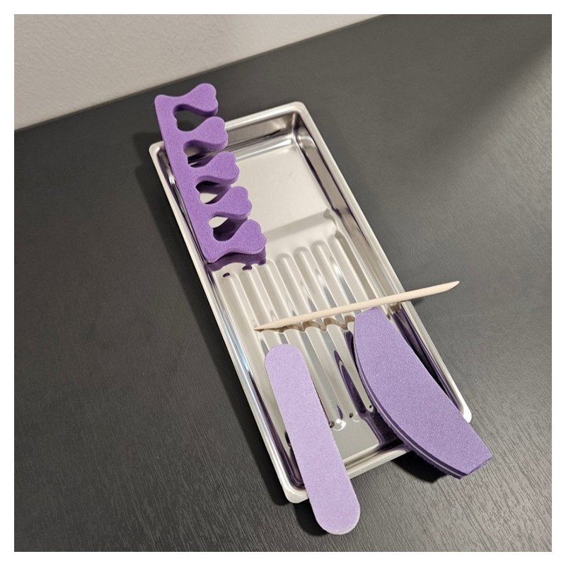 Pingshow239 Stainless Beauty Nail Hygiene Rectangular Tray