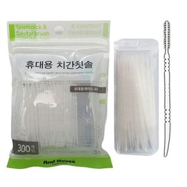 Case And House 578 Interdental Brush Toothpick 300P Portable / 케이스 앤드하우스578 치간칫솔 이쑤시개 300P 휴대용