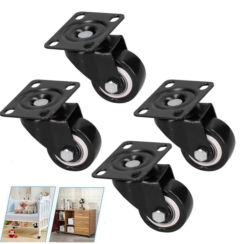 4pcs Caster Wheel 360 Degree No Noise Caster Fit for