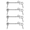 sourcing map 4Pcs Safety Hook and Eye Latch, 3" Stainless
