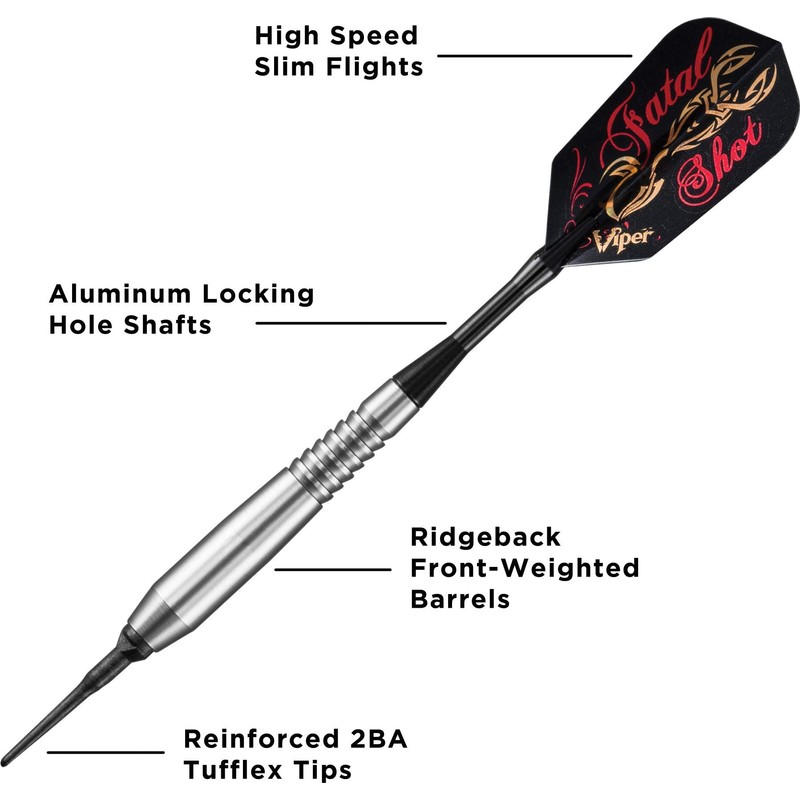 Viper Fatal Shot 18 Gram Soft Tip Darts & Casemaster