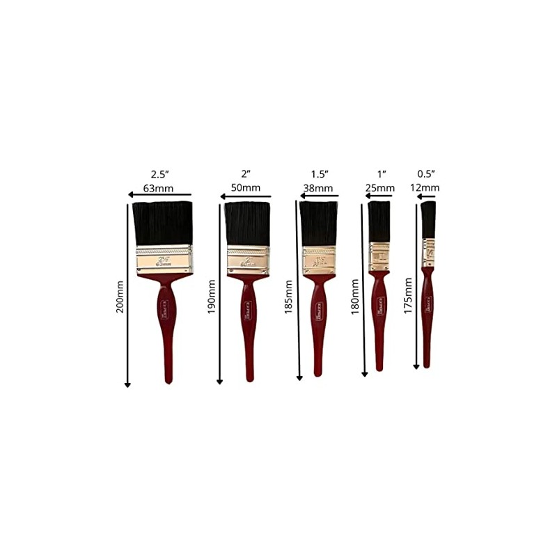 5 Pcs Paint Brushes Set, Fine paint Brush Bristles Decorating