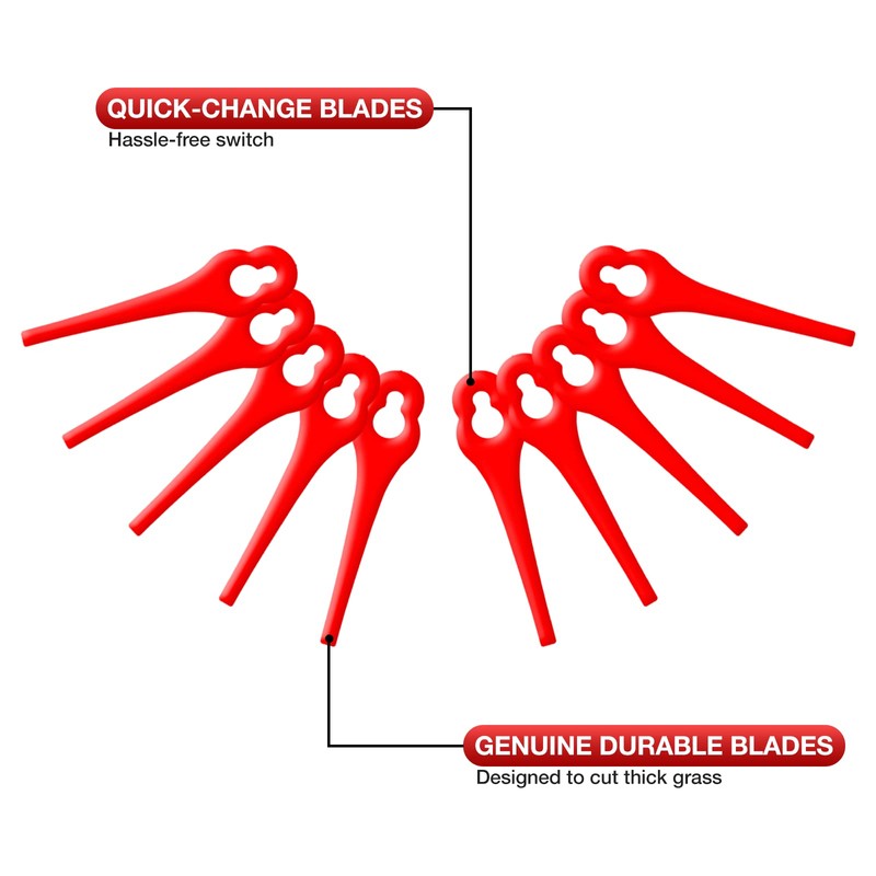 Terratek Genuine Replacement Grass Strimmer Blades Multi Pack for the