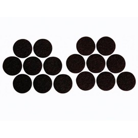 PEREL DTF2 Round Felt Pads, Diameter: 25 mm, Black (Pack of 16), 141886